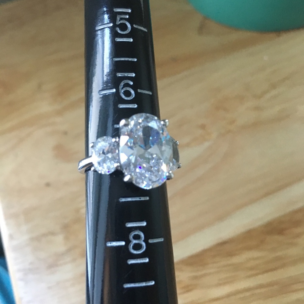 Sterling 3 Stone Ring - image 7